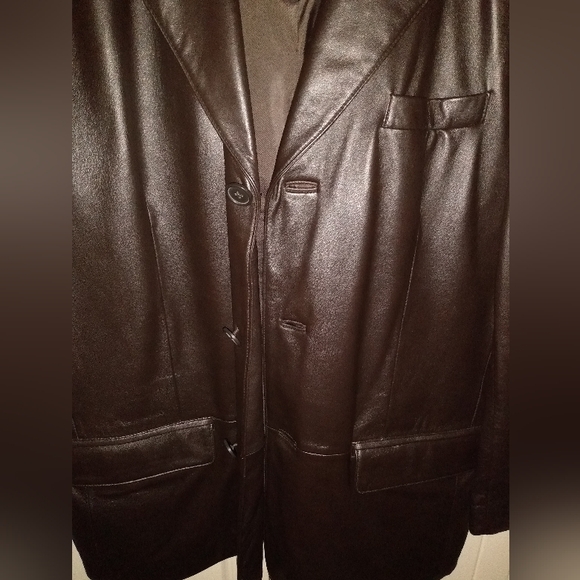 Jones New York City Men's Genuine Leather Jacket - Picture 12 of 12